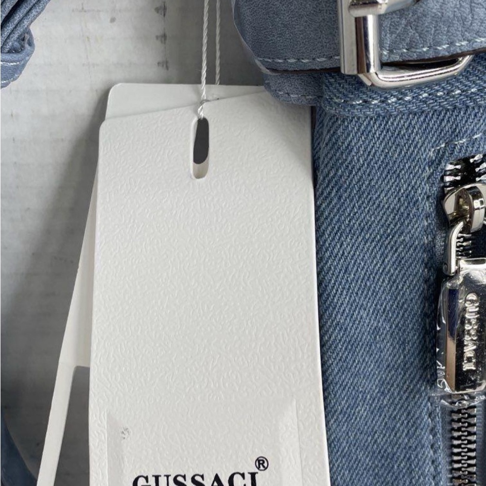 Gussaci Blue Denim Bag